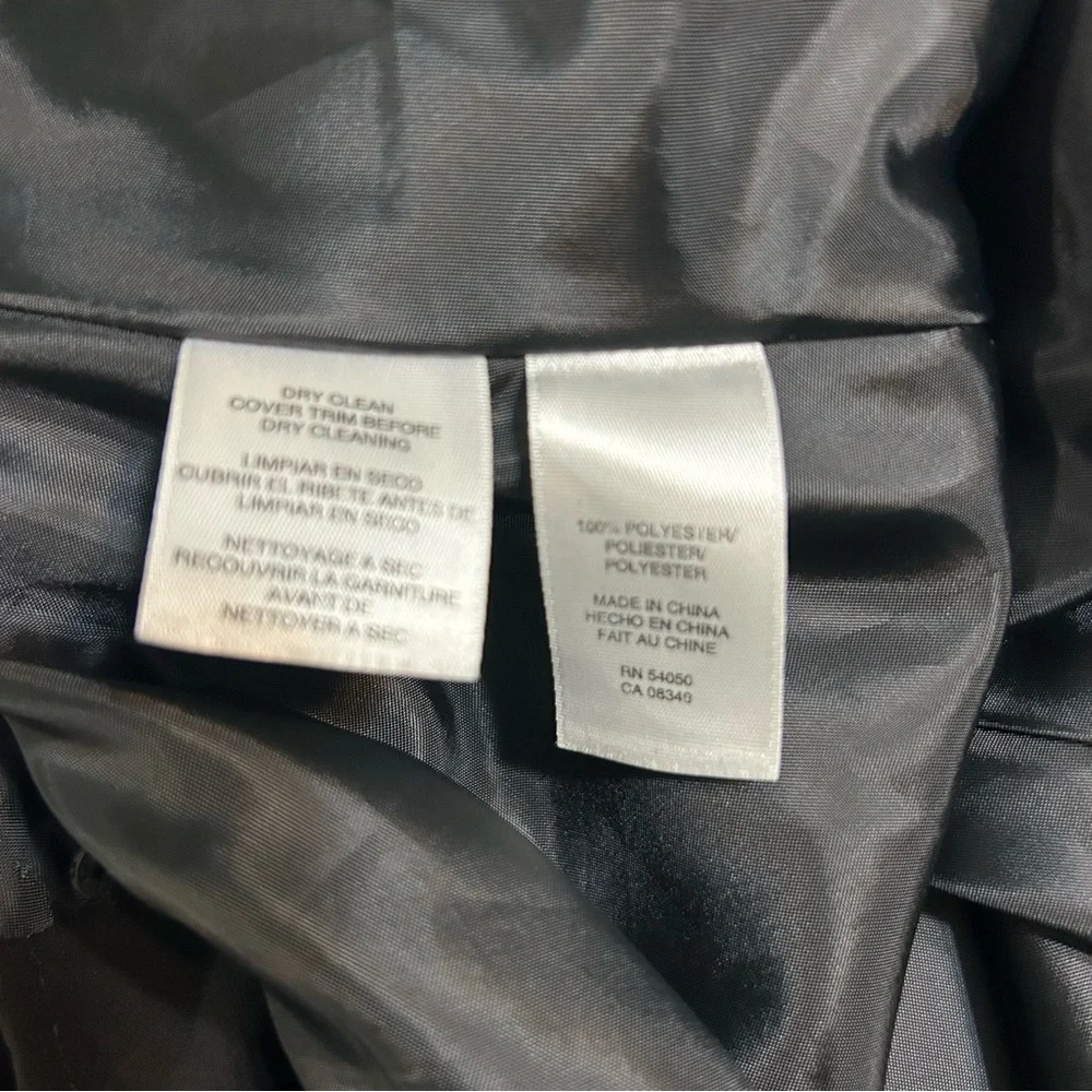 Jones New York Black Lined Cocktail Dress W/ Rhinestones Draped Back 20W - Picture 11 of 11